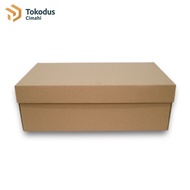 Shoe Box Cardboard Size 34 x 19 x 11.3cm with Connecting Cover (Can be customized) - Tokodus Cimahi