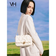 Vanessa HOGAN VH Female Bag Fluffy Soft Bag Tanabata Gift for Girlfriend Soft Pleated Cowhide Should