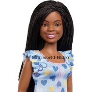 F74 Barbie Fashionistas Doll 229, Doll with Down Syndrome Wearing Heart-Print Dress, Created