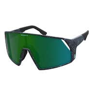 SCOTT PRO SHIELD Racing Aegis Sunglasses | Low Wind Resistance Large Area [Whetstone Black/Green Coa