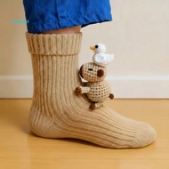Hand Crocheted Animal Socks with Double Knit Technology - Ideal Gift for Animal Enthusiasts
