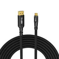 USB C to DisplayPort 1.4 Cable 10 FT, 8K@60Hz, 4K@120Hz, Thunderbolt 4/3 Type C to DP Cord, (Thunder