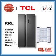 FREE SHIPPING  TCL SIDE BY SIDE FRIDGE TRF-520WEXPA+
