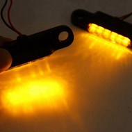 P72PCS Amber Motorcycle Handlebar Mount LED Turn Signal Indicators Light Blinker Lamp