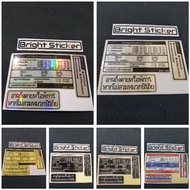 Honda THAILAND WARNING STICKER Motorcycle Sticker