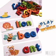 ABC Puzzle Alphabet ABC Toys English Scrabble Wooden Puzzle Spelling Game Educational Toys For Kids 
