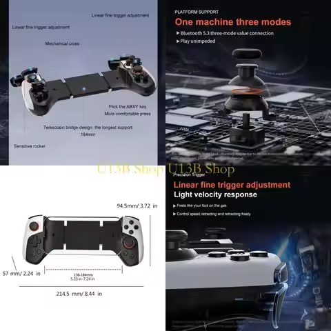 U13B JK03 Stretchable Joysticks Wireless Game Controllers for Mobile Phones and Tablets