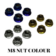 M8/NH8 SCREW NUT WARNA GOLD TITANIUM CHROME (1 PCS)