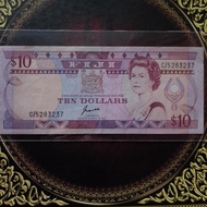 Uang Fiji 10 dollar 1980 vf