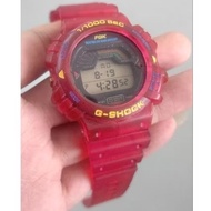 Casio G shock dw6000 FDK,japan 904,bnb jelly red,6 gold button,3 tone color LCD,backlight putih,used