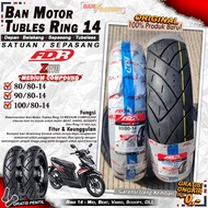 Ban Motor FDR SPORT ZEVO Ring 14 Ban Tubles Depan  Belakang Motor Matic Beat Vario Scoopy Spacy Geni