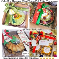 Cake Box with Full Thick Mica Lid 20x20 22x22 25x25 30x30 Gift Box cake Box/brownies/ pudding hamper