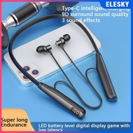 [Elesky] New Y10 100 Hours Play Music Sports Earphone Neck-Mounted Wireless Bluetooth Headset With Microphone Super Long Standby Endurance Noise Reduction Headset