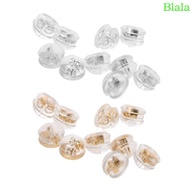 Blala Portable 10 Pcs Earring Backs Earring Stoppers 18K Gold Silicone  Clutch Earring Pad Mushroom 