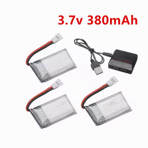 High Capacity 380mAh LiPo Battery with 3.7v For Hubsan X4 H107 H107L H107D JD385 JD388 RC Drone Part