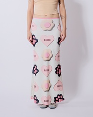 BLACKDOG BKK-AW2416-Claw printed skirt-กระโปรงผ้ายืดพิมพ์ลาย