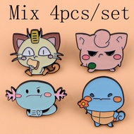 4-9pcs/set Japanese Anime Elf Enamel Pin Cute Monster Metal Brooches Lapel Badges Fantasy Adventure