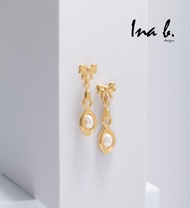 Ina B. Designs - The Harriet - US 10K Gold Drop Earrings Non-Tarnish Hypoallergenic