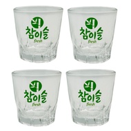 [Set of 4] Korean Soju Shot Glasses 50ml Soju Glass/ NEW Bamboo Printed Design 5cmX5.5cm/Jinro Chami