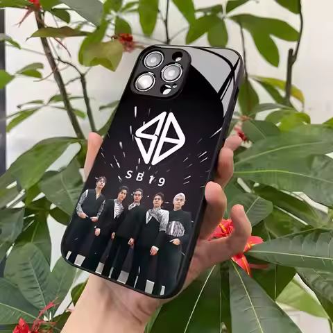 SB19 Boys G-Group Ken Phone Case for Iphone 15 14 12 11 13 Pro Max Mini 8 X Xr Xs Puls Black Glass C