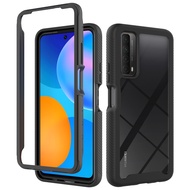 Casing 2 in 1 Thickened Drop-Resistant non-slip Bumper Clear Case for Huawei Nova 7i 6SE 5T 4E 8 Y7 Y6 Y9 Prime 2019 Y7P Y8P Y9A Y7A P40 P30 Lite Y8s Shockproof Cover