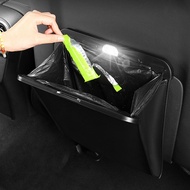 CMVI L-For Model 3 Y 2024 Garbage Bag Leak-Proof Magnetic Dustbin Back Seat Hanging Trash Can with L