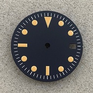 28.5MM Black Orange Watch Dial Green Luminous Watch Accessories for 8215/2813/2836 Movement