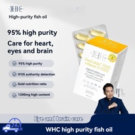 WHC Unocardio Omega 3 Fish Oil + Vitamin D3 1000MG 60 Capsules High Strength Omega 3 EPA DHA