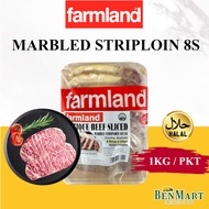 FREE GIFT [BenMart Frozen] Farmland Premium Meltique Marble Beef Striploin Steak 8s x 130g - Australia