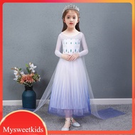 Disney Frozen Princess Elsa Dress Costume Cosplay Girl Kid Dress Elsa Collection Accessories