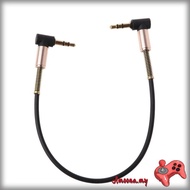 AMOONA Car Aux Cord for Mobile Phone Tablet  Player Stereo 24cm Dual 90 Degree Bending 3 5 mm to 3 5