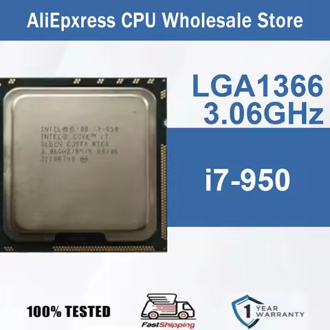 Intel Core i7-950 4 Core 8 Thread 3.06GHz 130W 8MB Cache 45nm Nehalem DDR3-800/1066/1333 MHz SLBEN L