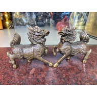 Pair of Brown Dragon Horses in Feng Shui Bronze Size 14x7x14cm; Weight 1.8kg/pair Beautiful Products