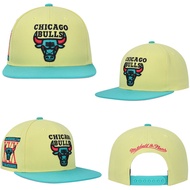 New ErIa Chicago Bulls Mitchell & Ness Iced Tea Lemonade Snapback Hat - Yellow/Teal multi-color embr