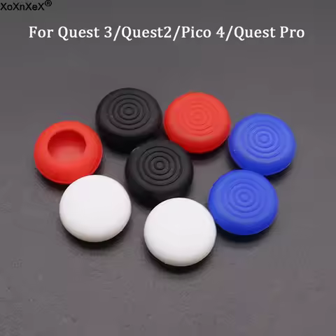 6PCS Controller Thumb Grip Cap Replacement Silicone Thumbstick Caps VR Accessories for Meta Quest 3/