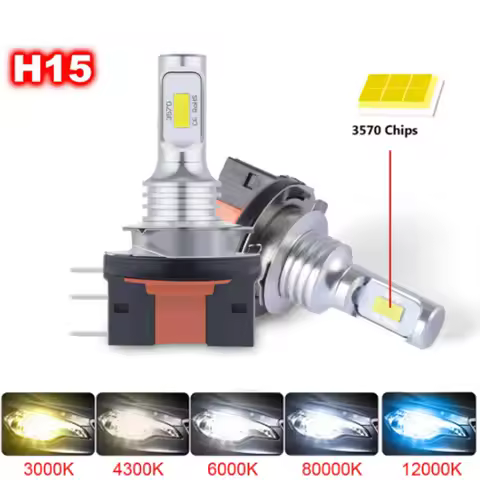 2Pcs H15 H7 H4 LED Bulbs Car Headlight Wireless 12V 24V CSP Turbo Car Auto Headlamp Bulb 6500K Yello