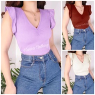 Cienna Crop Top For Her Blouse Knitted Stretchable