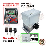 DC MAX ( FULL SET WITHOUT GEAR RACK ) AUTO GATE SLIDING MOTOR AUTOGATE SYSTEM 2CH 433MHZ