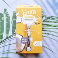 (Gillette®) Venus Comfortglide Plus Olay Womens Razor 1 Handle + 2 Blade Refills ยิลเลตต์ วีนัส ชุดม