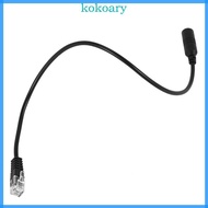 KOK Lightweight 3 5mm Mobile Phone Headset to RJ9 Adapter Flexible Cable 31cm Length