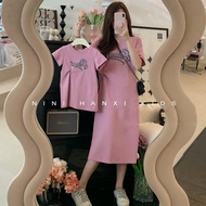 Riconini Family Sets Cotton Summer  New Parent-Child Clothes Baby Girl Cute Dress Versatile Fashion 