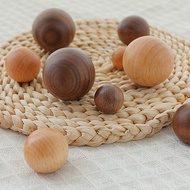 Drawer Handle Log Solid Wood Wardrobe Door Ball Handle Japanese Nordic Simple Cabinet Round Single H