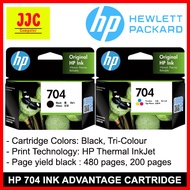 HP 704 BLACK & TRI-COLOR INK CARTRIDGE ORIGINAL