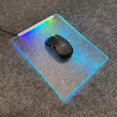 Echome Tempered Glass Mouse Pad Custom RGB Game Esports Mouse Pad Frosted Photovoltaic Luminescence 