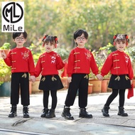 [ML] 90-140cm New Year Chinese Style New Year New Year Clothes Autumn Winter Fleece Lining Thickenin