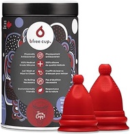 Bfree Teen Menstrual Cup 2-Pack - Reusable Period Cup Leak-Free Eco-Friendly Tampon and/Alternative 