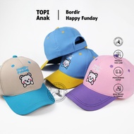 Happy Funday Embroidered Hats for Boys and Girls