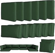 Aoxun 14-Piece Outdoor Cushions Covers with Zippered and Anti-Slip Dot, Patio Cushion Covers Replace