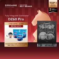 [New Launch] Dreame DZ60 Pro Fully-integrated Dishwasher | FlexWing Spray Arm | 4-tick Water Efficie