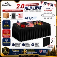 【CampVibe】Meja Lipat Heavy Duty 6FT/5FT/4FT 600KG Foldable Banquet Table Event Catering Kenduri Niag